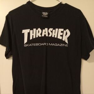 Thrasher Black and White Short Sleeve Tee